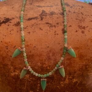 Jay King of Mine Finds Vintage Sterling Silver and Chrysoprase Necklace